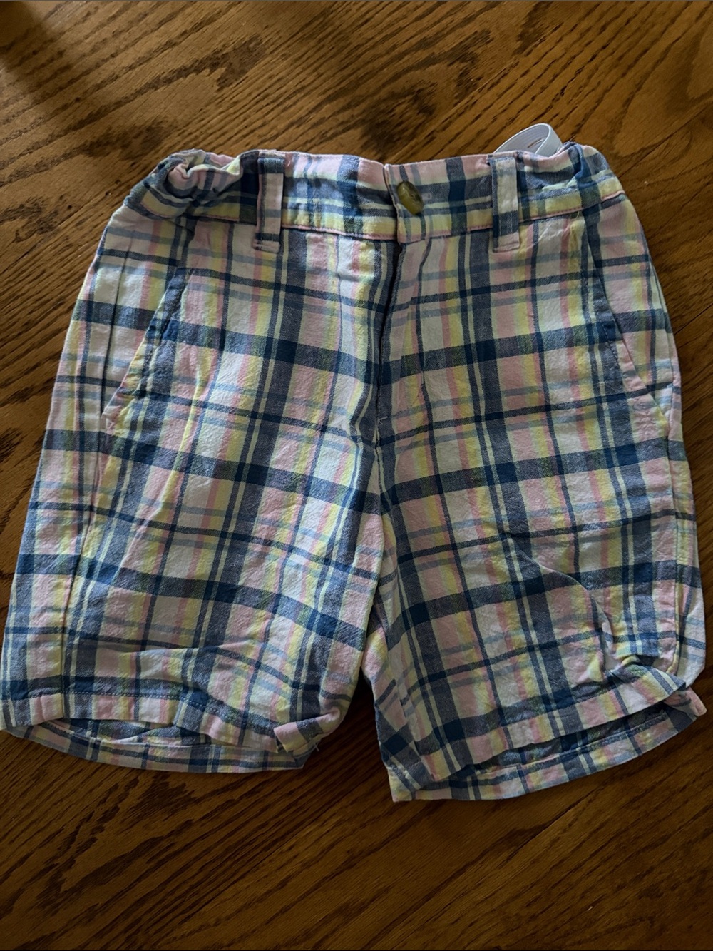Boys Janie & Jack Pastel Plaid Shorts